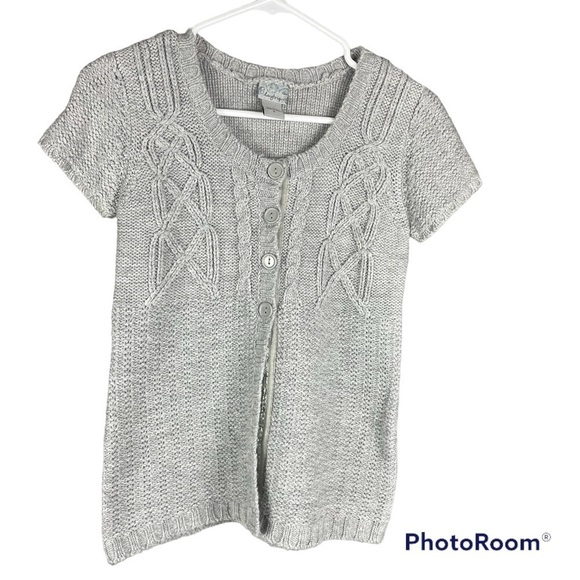 DAYTRIP Short Sleeved Gray Sweater Juniors Size S - Picture 1 of 8